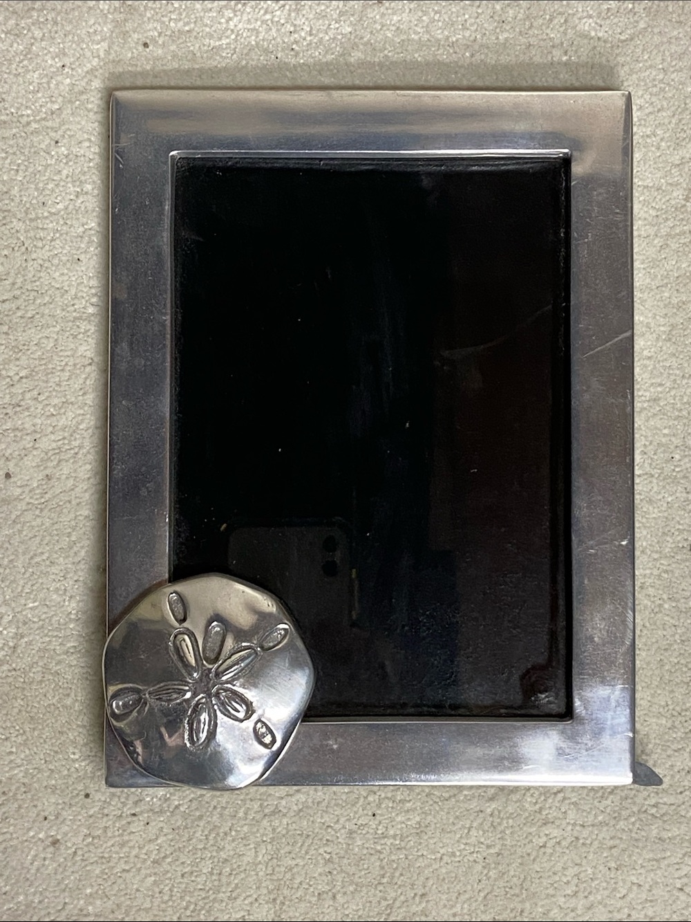 Mariposa Coastal Silver Sand Dollar Picture Frame, High Quality Heavy 5x7